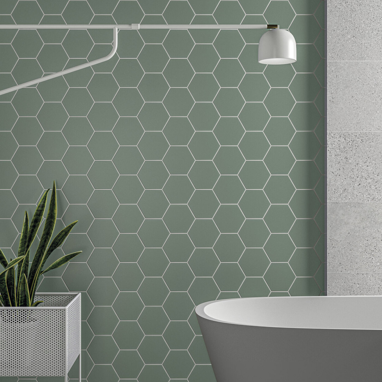 Cifre Ceramica Hexagon Timeless Jade Mat Tegel 15x17cm
